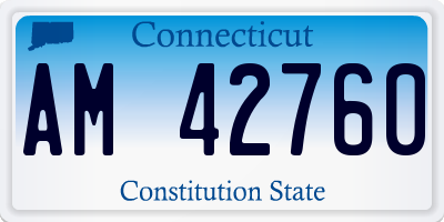 CT license plate AM42760