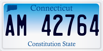 CT license plate AM42764