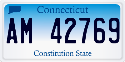 CT license plate AM42769