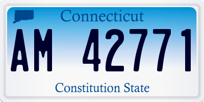 CT license plate AM42771