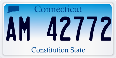 CT license plate AM42772