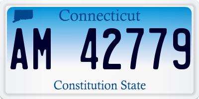 CT license plate AM42779