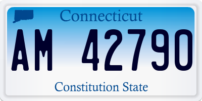 CT license plate AM42790