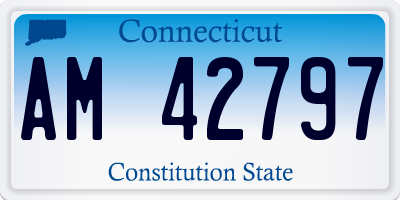 CT license plate AM42797