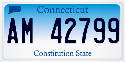 CT license plate AM42799