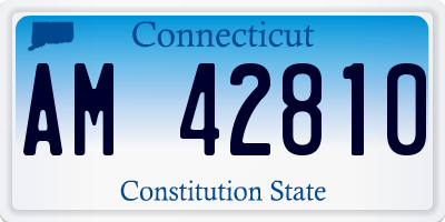 CT license plate AM42810