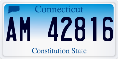 CT license plate AM42816