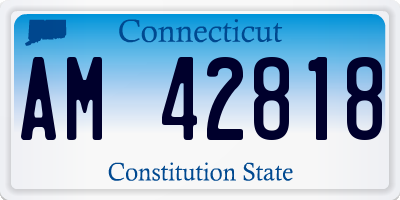 CT license plate AM42818