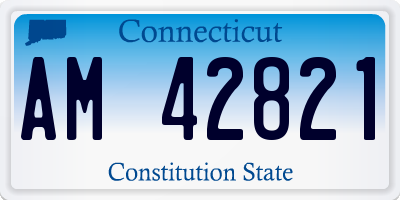 CT license plate AM42821