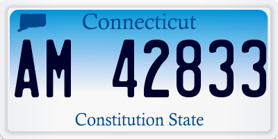 CT license plate AM42833