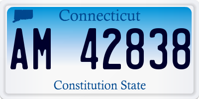 CT license plate AM42838