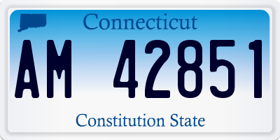 CT license plate AM42851