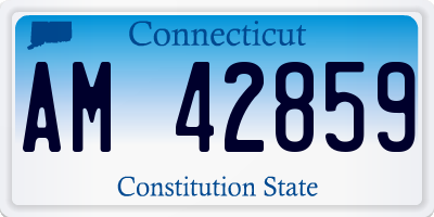 CT license plate AM42859