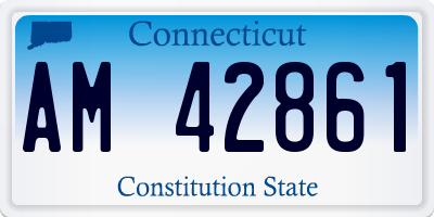 CT license plate AM42861