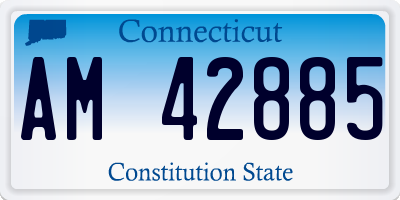 CT license plate AM42885