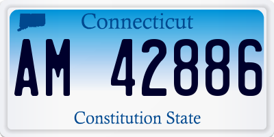CT license plate AM42886