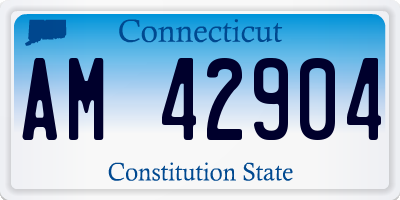 CT license plate AM42904