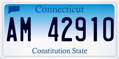 CT license plate AM42910