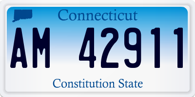 CT license plate AM42911
