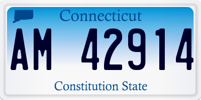 CT license plate AM42914