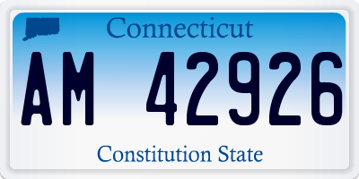 CT license plate AM42926