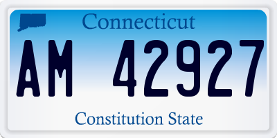 CT license plate AM42927