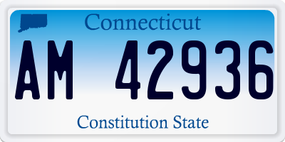 CT license plate AM42936