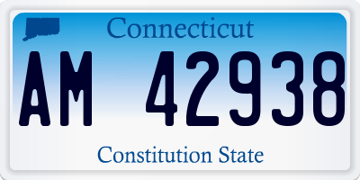 CT license plate AM42938
