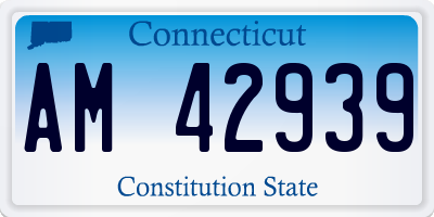 CT license plate AM42939