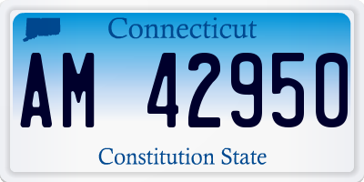CT license plate AM42950