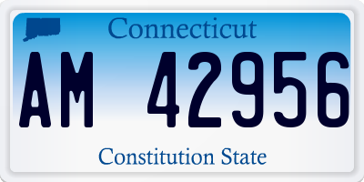 CT license plate AM42956
