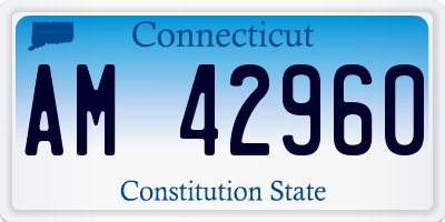 CT license plate AM42960