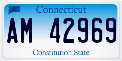 CT license plate AM42969