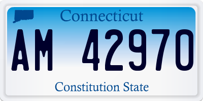 CT license plate AM42970
