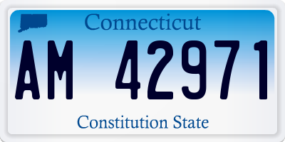 CT license plate AM42971