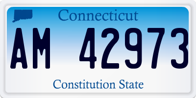 CT license plate AM42973