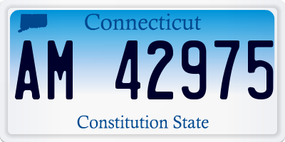 CT license plate AM42975