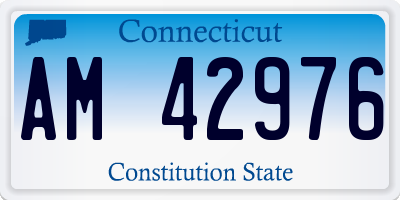 CT license plate AM42976