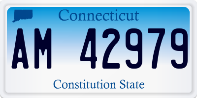 CT license plate AM42979