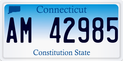 CT license plate AM42985
