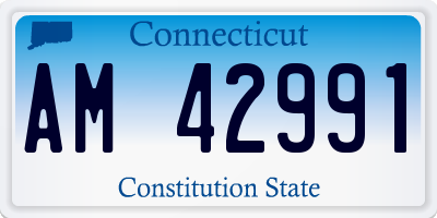 CT license plate AM42991