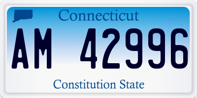 CT license plate AM42996