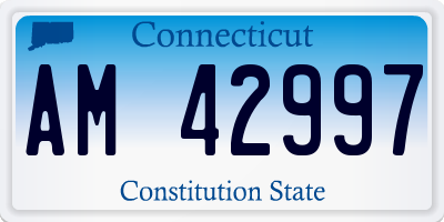 CT license plate AM42997