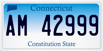 CT license plate AM42999