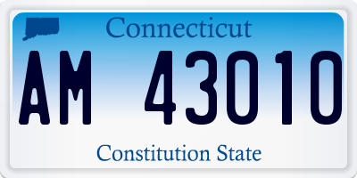 CT license plate AM43010