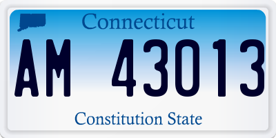 CT license plate AM43013
