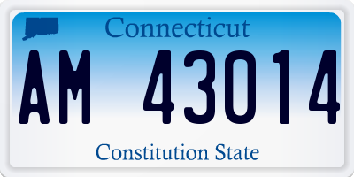 CT license plate AM43014