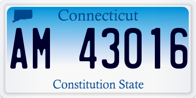 CT license plate AM43016