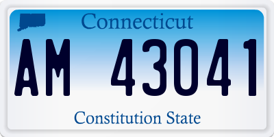 CT license plate AM43041