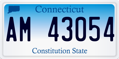 CT license plate AM43054